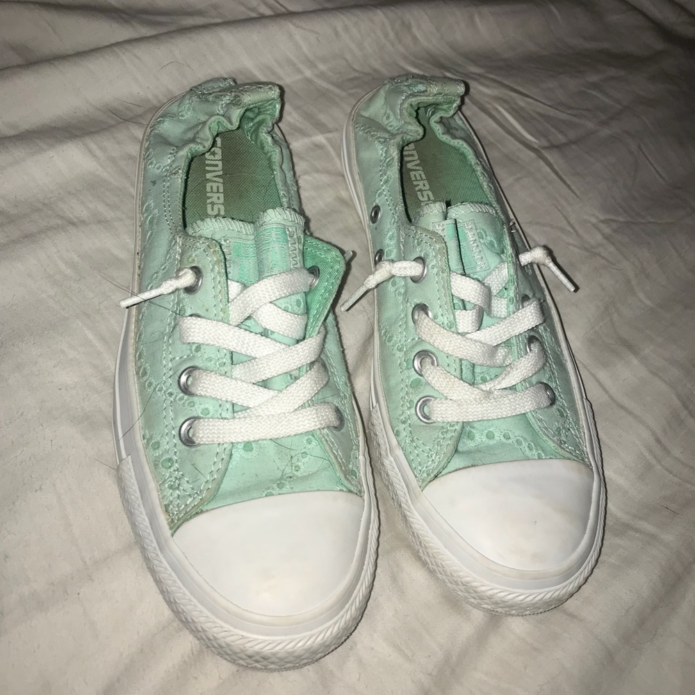 Sea foam green converse